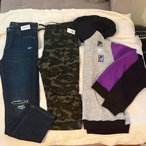 BNWT Old Navy Adjustable Pants & Filas Hoodie